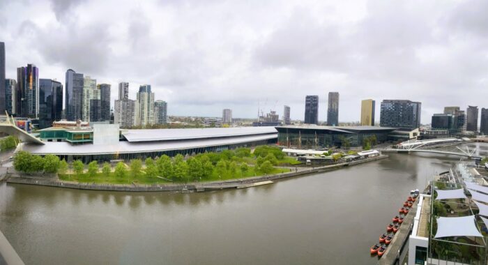 A grey day in Melbourne.